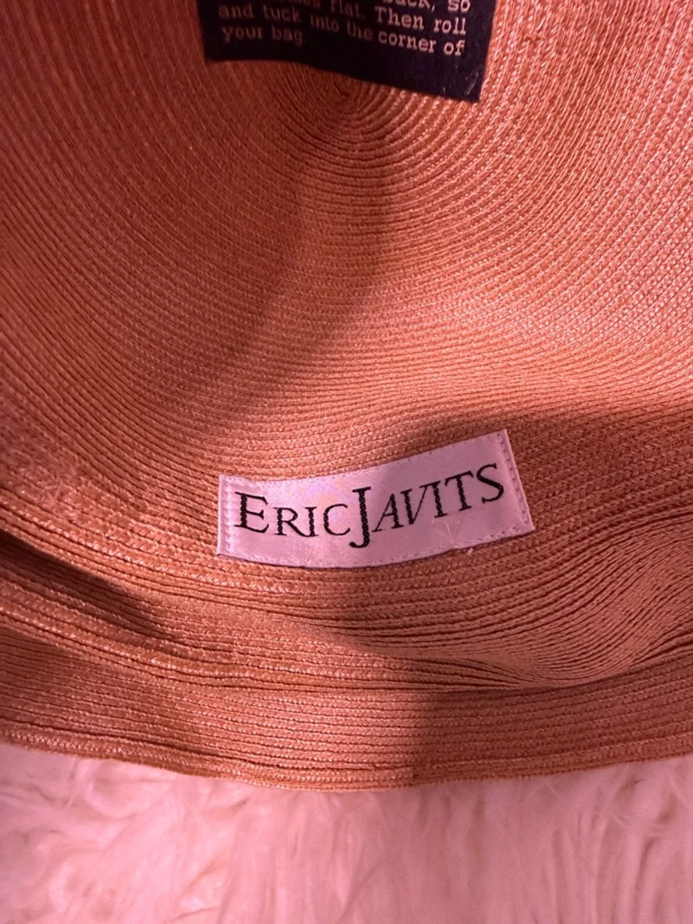 Eric Javits Wide-Brim Straw Sun Hat in Natural - Picture 6 of 7